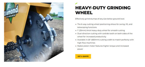 2025 Diamond Mowers 26" SKID STEER MILLER STUMP GRINDER - Image 3