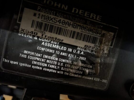 2011 John Deere X540 - Image 14