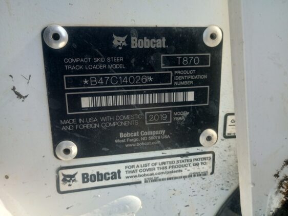 2019 Bobcat T870 - Image 29
