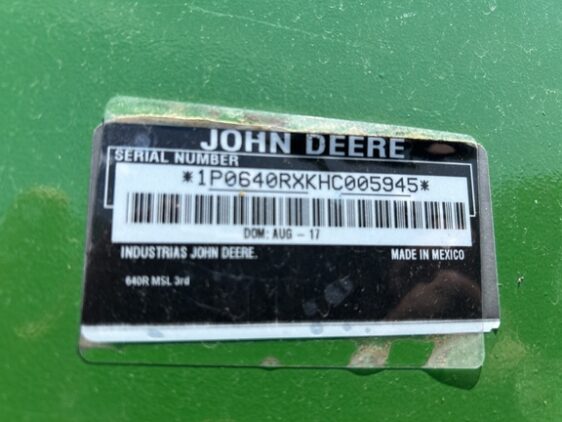 2017 John Deere 640R - Image 4